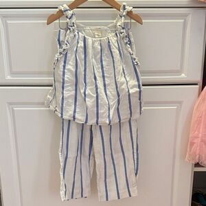 J. Crew Kids Matching Set in White and Blue